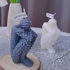 Vela aromática de cera de soja con diseño de mosaico, vela decorativa creativa para decoración del hogar - Product Image 2