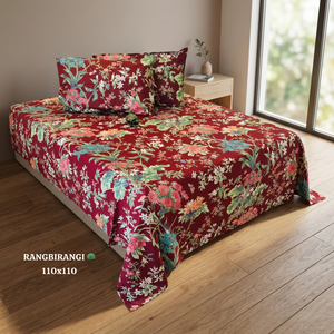 Parure de lit 100 % coton à motif imprimé dégradé, housse de couette, drap et taies d'oreiller 1,8 m, style dessin animé, toutes saisons, usage domestique - Product Image 3