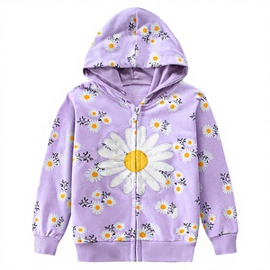 Sudadera con capucha y cremallera para bebés, chaqueta de forro polar para niños pequeños, abrigo de invierno con botones, ropa exterior de algodón. - Product Image 1