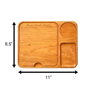 Tabla de madera rectangular para carne con compartimentos, bandeja de embutidos duradera para fiestas - Product Image 5
