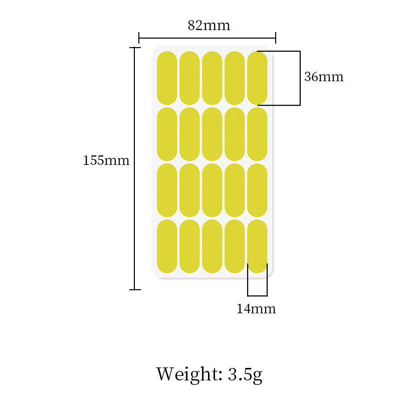 Tessuto elastico giallo (20 toppe)