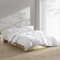Ensemble de housse de couette King, literie moderne en coton lavé percale avec taies d'oreiller assorties
