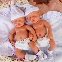 Poupées Reborn LouLou en silicone souple de 13 pouces, personnalisation du sexe et de la coiffure, jouets de poupées simulant des nourrissons prématurés