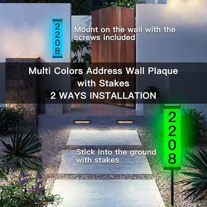Numeri Civici Luminosi a Energia Solare da 9 Pollici per Esterni, Insegne LED Impermeabili per Indirizzi, Grandi e Personalizzabili - Product Image 6