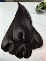 Topper de Cabello Humano con Base de Seda para Piel Rubia, Cierre de Cabello Humano de Color Natural, Pieza de Cabello Invisible Ultra Realista, Venta al por Mayor