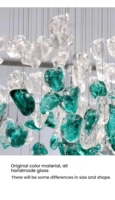 Lustres JYLIGHTING en pierres de cristal colorées, suspendus, pour hôtels, villas, halls, centres commerciaux, grands projets de luxe sur mesure