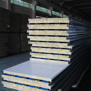 Panneau sandwich en laine <span class=keywords><strong>de</strong></span> roche scellé PU <span class=keywords><strong>de</strong></span> haute qualité | Panneau isolant revêtu <span class=keywords><strong>de</strong></span> métal - Product Image 2