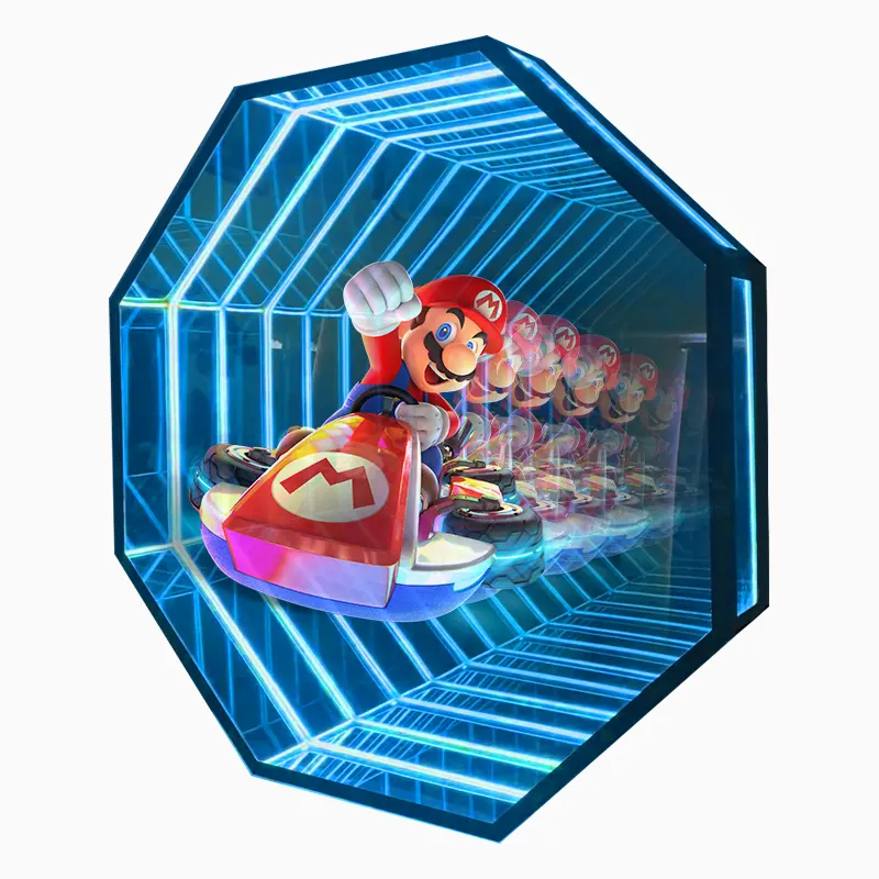 Sản phẩm sáng tạo nhất Gương 3D dấu hiệu LED fan Infinity Gương Led hộp Đèn 3D biển quảng cáo