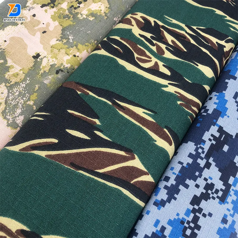 Jinda Greta bedruckt gefärbt solide Farben Polyester Baumwolle gefärbt T/C 80/20 einheitlich bedruckt tarnanzug MULTICAM W/R PD Stoff
