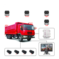 Système de caméra de recul pour camion avec capteur de stationnement, moniteur, alarme vocale, lumière clignotante, 24V, étanche IP68, 7 pouces, 1080P
