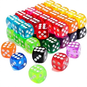 Rerdeim – Lot de 60 dés en acrylique, 16 mm, standard, en vrac, 6 faces, colorés, pour jeux de société, apprentissage des mathématiques, utilisation en classe, 10 couleurs - Product Image 4