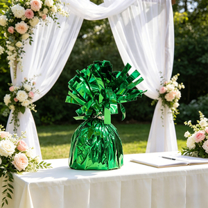 Decorazioni per feste in lamina verde Peso Verde, confezione da 12 pezzi, design riutilizzabile per molteplici usi in diversi eventi. - Product Image 5