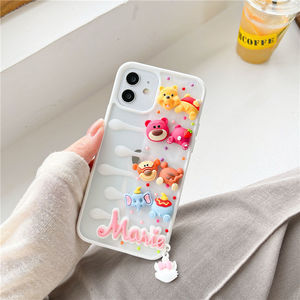 Funda de silicona para iphone 12pro max, molde de silicona suave con dibujos animados de oso, Color caramelo, Animal - Product Image 5