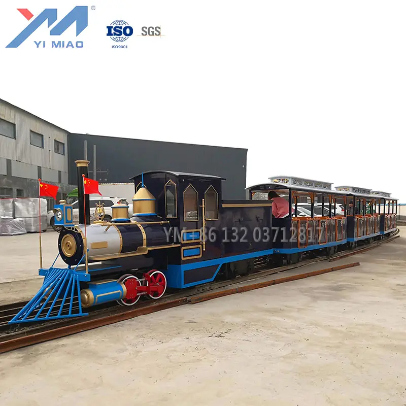 YIMIAO-parque temático de alta calidad para niños y adultos, parque de atracciones, proveedor de diseño de vías de ferrocarril de vapor al aire libre, tren de vías