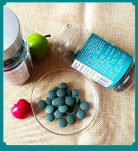 Natural Spirulina Gummy Candy Mint 500mg 100 Capsules Bottle Supports Immunity Energy Daily Nutrition Rich Chlorophyll Fiber - Product Image 6