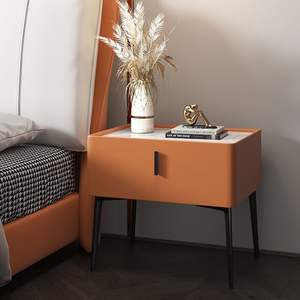 High-end Luxurious Modern Full-wooden Eco-friendly Durable <strong>Mini</strong> Nightstand with 1 <strong>Drawer</strong> for Home Bedroom Hotel Use - Product Image 2
