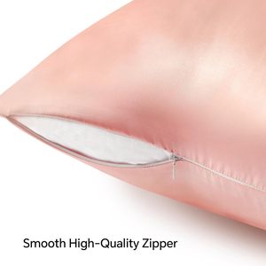 Nhà Máy Bán Buôn Chất Lượng Cao Sang Trọng Lụa Vỏ Gối Biểu Tượng Tùy Chỉnh Satin Gối Trường Hợp Lụa Satin Gối Bao Gồm Với Dây Kéo - Product Image 5