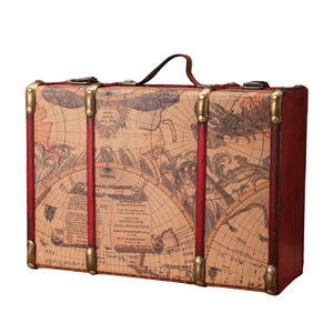 Mystic Arts Decorative Storage <b>Box</b> Wooden Map Print Large Capacity Home Organization <b>Gift</b> Prop - Product Image 1