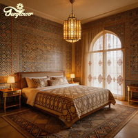 Lustre islamique de luxe, motif arabe traditionnel, sculpté à la main, LED, pour villa