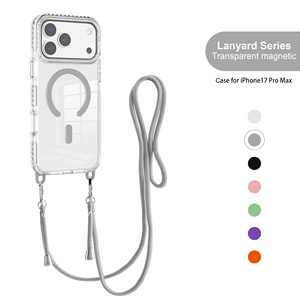 Với Crossbody layard dây đeo điện thoại Bìa trường hợp đối với <span class=keywords><strong>iPhone</strong></span> 17 Pro Max ,Magnetic bìa với Dual màu Bumper vỏ điện thoại di động - Product Image 1