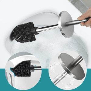 נירוסטה יוקרה קערת שירותים מברשת קיר הר טואלט עם מחזיק עבור חדר אמבטיה n.7406 - Product Image 6