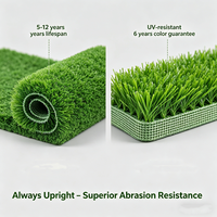Gazon artificiel tricoté recyclable haute densité, faible entretien, tapis synthétique pour aménagement paysager de jardin