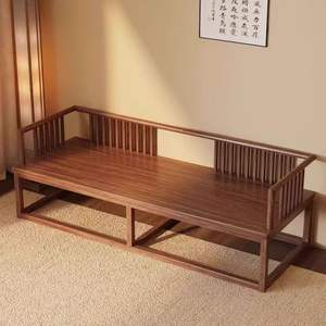 Chinese Style Solid Wood <b>Daybed</b> Ming Style Sofa Bed Convertible Living Room Furniture <b>Small</b> Apartment Use - Product Image 3