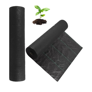 YUMO Stabilization UV Fabric Weed Mat Ground Cover Black PP Woven Anti Grass Landscape Fabric for Greenhouse - Product Image 1