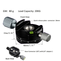 Kepala Tripod Pelat Penjepit Lepas Cepat Bahan Aluminium Alloy Panorama 360 Derajat untuk Pemotretan Kamera Digital Universal Kompatibel X1