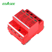 SPD AC 4P 230V 20KA 40KA Protecteur de tonnerre Suppresseur de surtension Protecteur de surtension Puissance SPD solaire