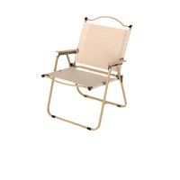 Fauteuil Kermit - Mobilier d'extérieur portable pour camping et plage, fauteuil minimaliste avec dossier en tube d'acier