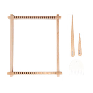 Wooden Childrens <b>Weaving</b> <b>Loom</b> Set With Yarn And Tools For Kids Crafting And Education 7-12 Years - Product Image 5
