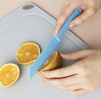 Ensemble de couteaux de cuisine en plastique sûrs pour enfants, couteaux à fruits dentelés pour salade et laitue, anti-coupure pour tout-petits, ambidextres, compatibles lave-vaisselle