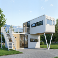 Cabine préfabriquée de pomme portative mobile de bureau de conteneur modulaire de 20 pieds adaptée aux familles d'accueil, aux résidences d'hôtel, etc.