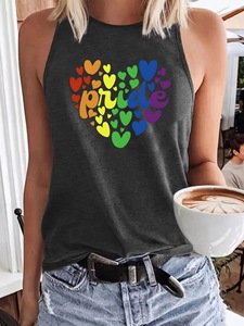 <span class=keywords><strong>Camiseta</strong></span> sin mangas LGBTQ Rainbow Heart Gay Pride para <span class=keywords><strong>mujer</strong></span> - Product Image 6