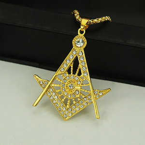 2026 Hot Selling Alloy Geometric Shaped Pendant Necklace Personalized Hiphop Style Men's Necklaces Wholesale Jewelry Trendy - Product Image 1