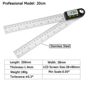 Edelstahl Holz bearbeitung Winkelmesser Werkzeug Digital <span class=keywords><strong>Angle</strong></span> Finder Lineal mit großem LCD-Display - Product Image 4