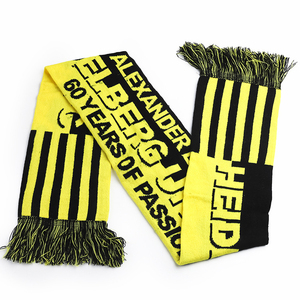 عينة مجانية من المصنع وشاح محبوك مخصص أكريليك تصميم وحجم مخصص وشاح كرة قدم شتوي بالجملة - Product Image 2