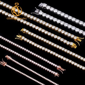 カスタム2MM-6.5MMラボグロウンダイヤモンドテニスブレスレットIGI認定HPHT <span class=keywords><strong>CVD</strong></span> VVSロジウムメッキヒップホップスタイルゴールド/シルバー/プラチナ - Product Image 4