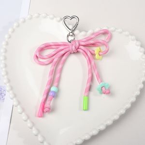Trendy Woven Bow Keychain Hanging <b>Decoration</b> for Bags Small Gift Accessories with Adjustable Pendant Strap - Product Image 6
