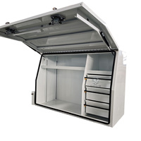 Boîte à outils en alliage d'aluminium légère et verrouillable à six compartiments, pour la sécurité et la protection