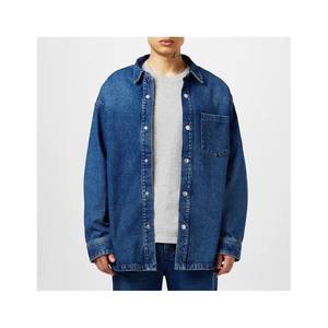 Chemise en jean décontractée surdimensionnée pour homme, style japonais Ami Selvedge, personnalisée, à manches longues, en denim, avec broderie motif cœur, populaire à <span class=keywords><strong>Paris</strong></span> - Product Image 1