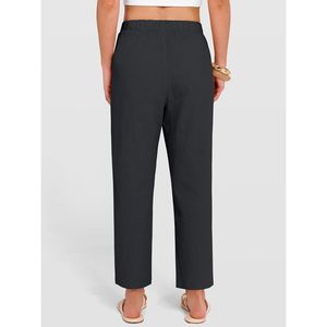 FOXA Pantalon Capri pour femme, taille haute, élastique, longueur cheville, respirant, avec poches, tenue décontractée pour la plage et le travail - Product Image 4