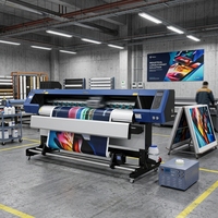 Imprimante UV hybride éco-solvant Yinstar 1,8 m rouleau à rouleau avec tête d'impression I3200 pour l'impression de bannières en vinyle et de papiers peints