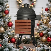 Barbecue Kamado en Céramique AUPLEX Premium 22 Pouces avec Dispositifs de Sécurité en Fonte, Charnière à Air pour Fumoir BBQ, Vente en Gros OEM pour Cuisson Extérieure