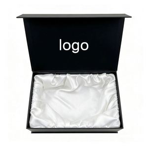 Factory Direct Customizable Free Design Eco-Friendly Waterproof Black Cardboard Magnetic <b>Gift</b> <b>Box</b> Satin Lining Luxury Apparel - Product Image 2