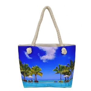 Bolsa de Playa Personalizada 2026, Bolsa de Playa de Verano, Bolsa de Playa Personalizada de Gran Capacidad, Bolsa de Compras Reutilizable, Venta al Por Mayor de Fábrica - Product Image 6