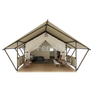 Venta al por mayor de fábrica Hotel de lujo Glamping Safari Tienda de campaña nómada en forma de A para exteriores - Product Image 2