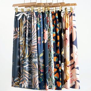 <span class=keywords><strong>Pantalon</strong></span> d'été pour <span class=keywords><strong>femme</strong></span>, imprimé floral, décontracté, ample, grande <span class=keywords><strong>taille</strong></span>, jambe large, pour la maison - Product Image 3