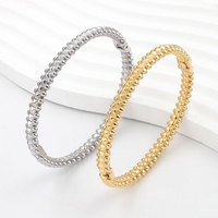 Brazalete de Joyería de Diseño Inspirado en el Lujo, Brazalete de Acero Inoxidable, Brazalete de Acero Inoxidable para Mujer